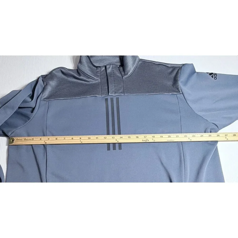 Adidas Response Men's 2XL Jacket Clima Warm Performance 1/4 Zip Pullover Blue